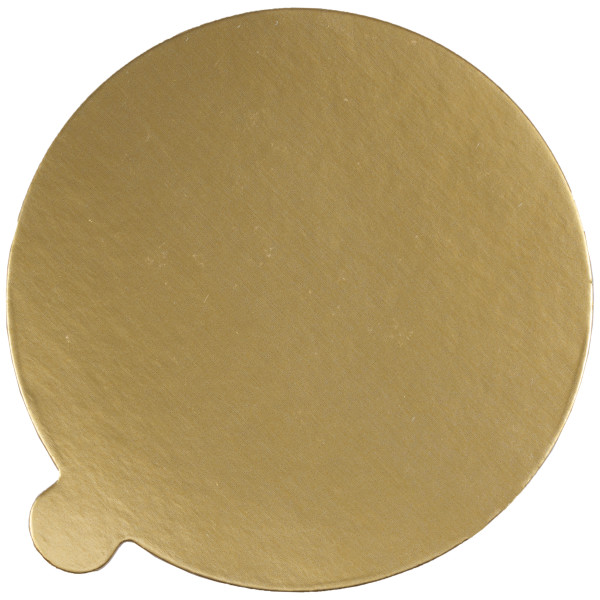 5" Round Black/Gold Reversible Waxed Corrugated Cake Board