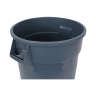 Boardwalk, 32 gal, Polyethylene, Gray, Round, Receptacle