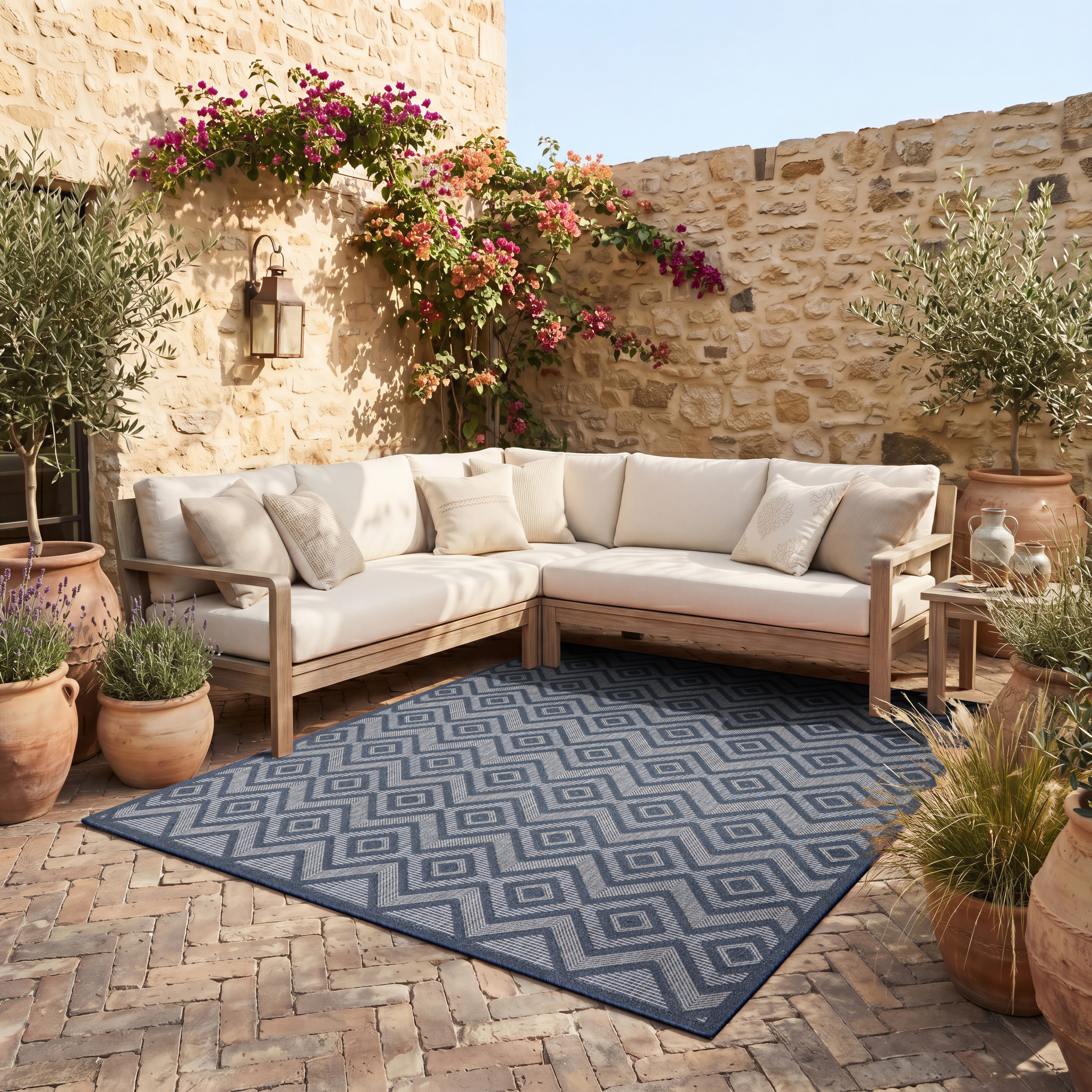 Nourison Versatile 7' x 10' Navy Blue Modern Rug