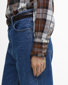 Violet Check Long-Sleeved Shirt 