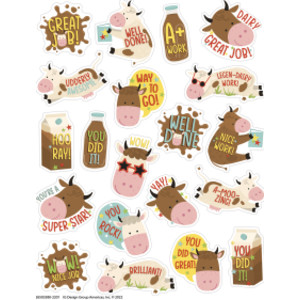 Brown Cows Chocolate Milk Scented Stickers, Pack of 80