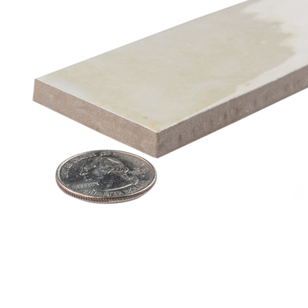 Coco Glossy Canvas Beige 2 in. x 5-7/8 in. Porcelain Wall Tile