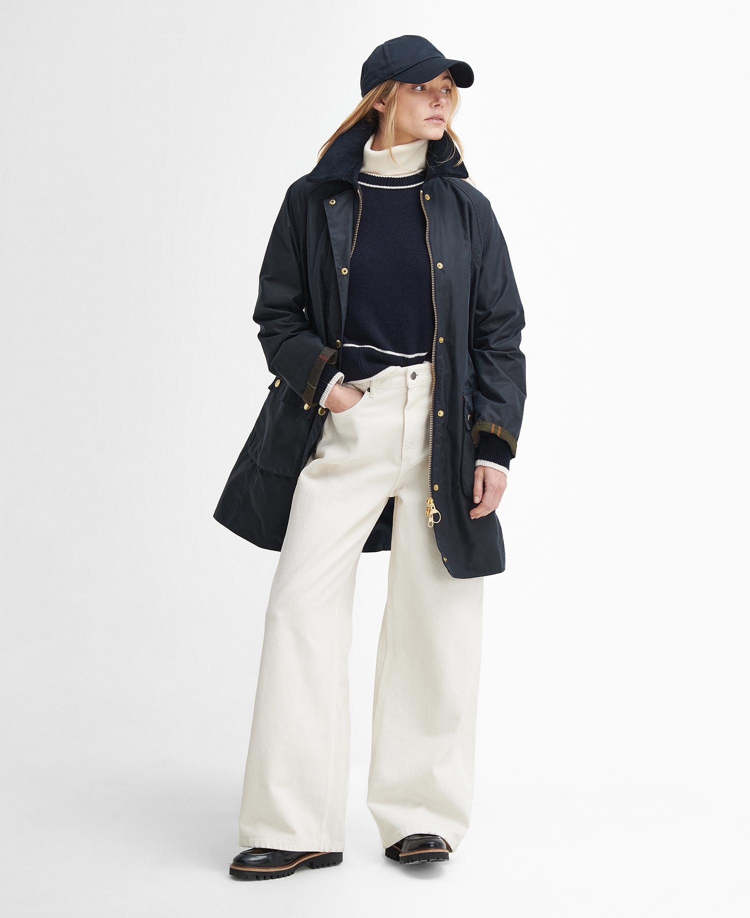 Long Beadnell Waxed Jacket image number 1
