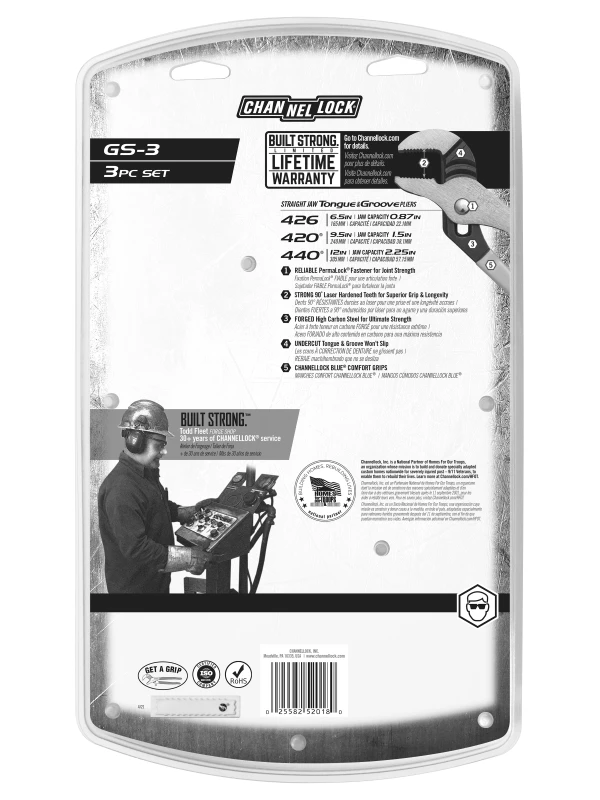 GS-3 3pc Tongue & Groove Pliers Set