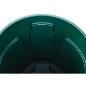 Rubbermaid Commercial, VENTED BRUTE, Recycling, 32 gal, Resin, Green, Round, Receptacle