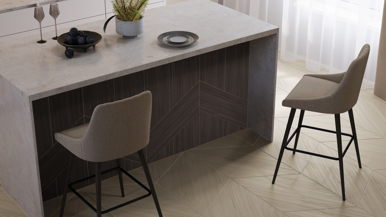 Diamonte di Legno Walnut 9x20 Chevron and Oak 17x20 Diamond