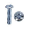 Cully™ Machine Screw Steel Zinc Plated Finish 6-32 Screw Round Head Phillips/Slotted Drive Type 3 in. L