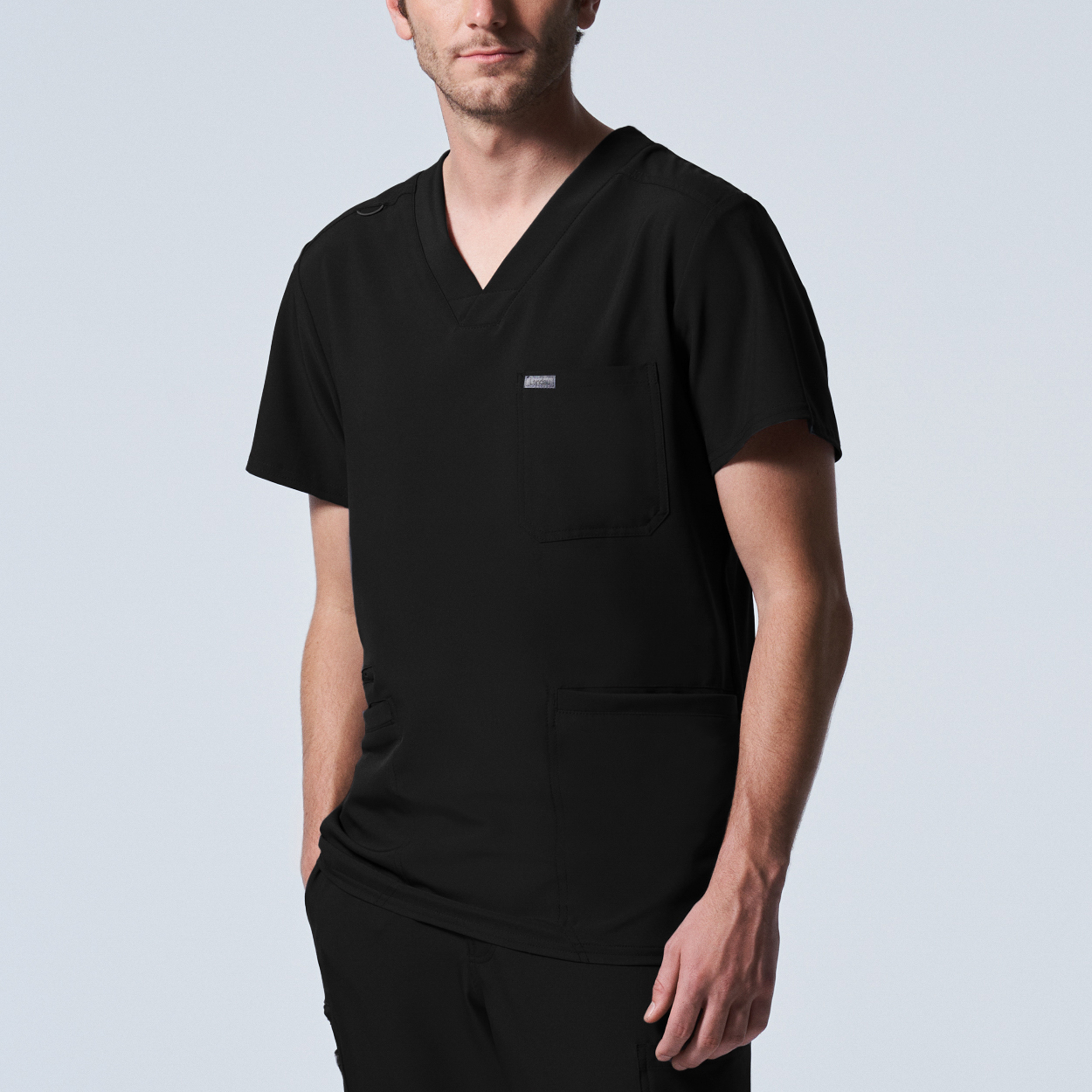 Landau Forward Men&#8216;s 4-Pocket V-Neck Scrub Top-Landau