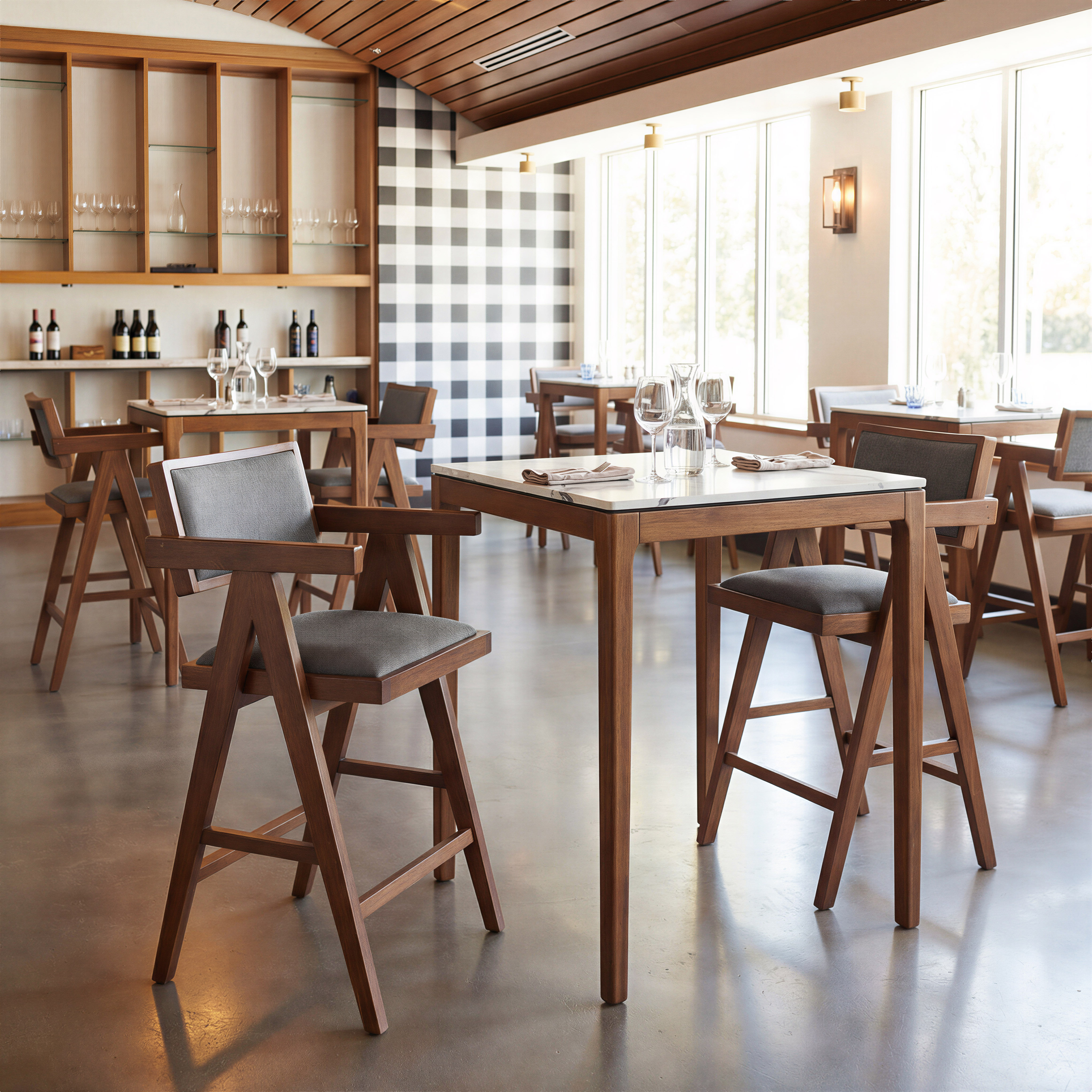 Delhi Counter Stool (Set of 2) Gray & Walnut product image