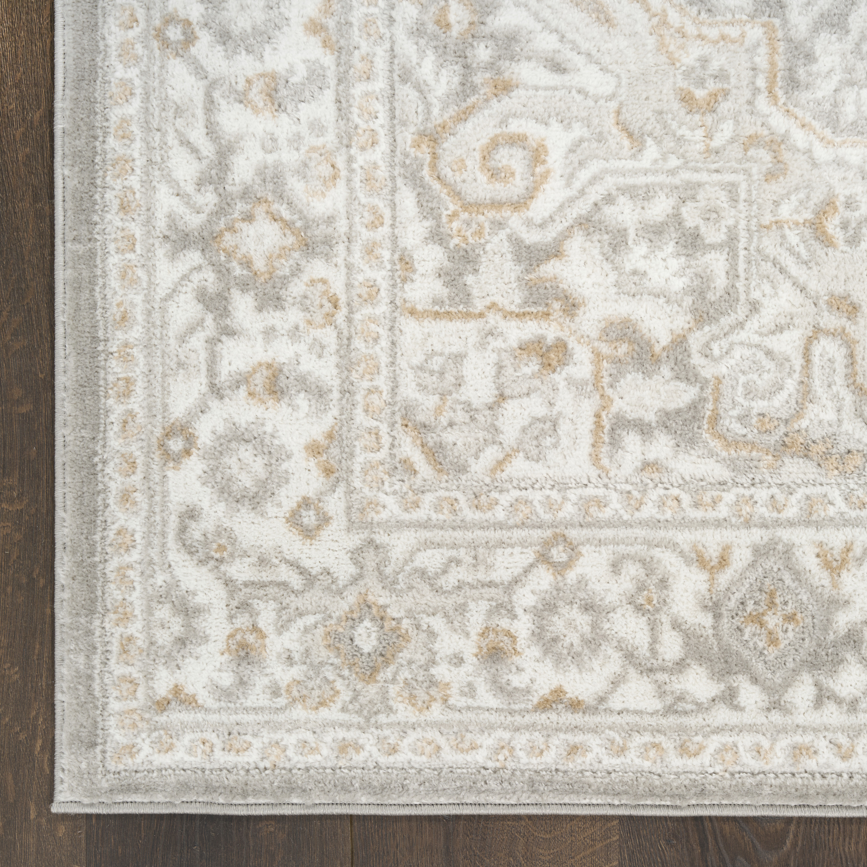 Nourison Dekor 7'10" x 9'10" Light Grey Vintage Indoor Rug