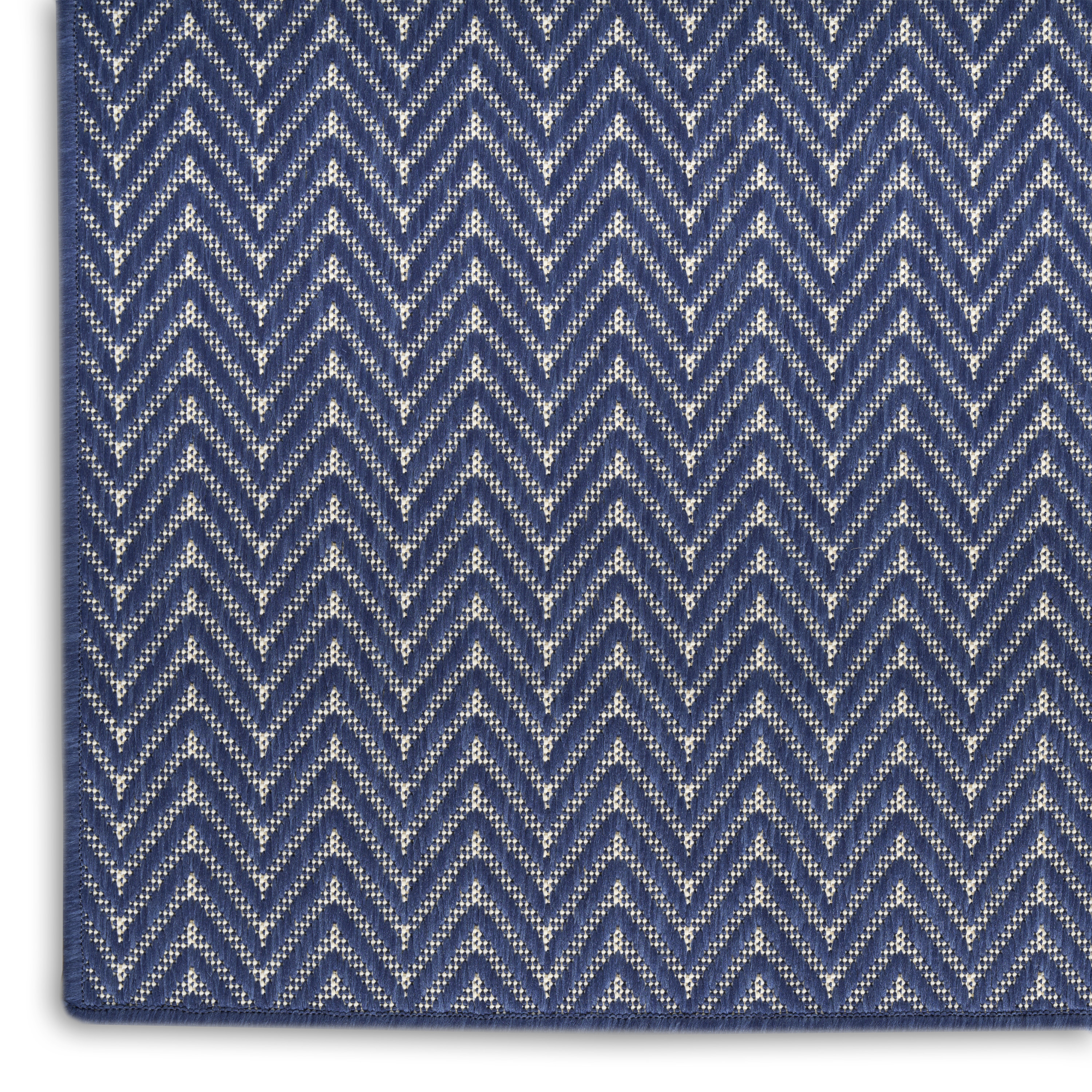 Nourison Horizon Indoor/Outdoor 9' x 12' Navy Modern Rug