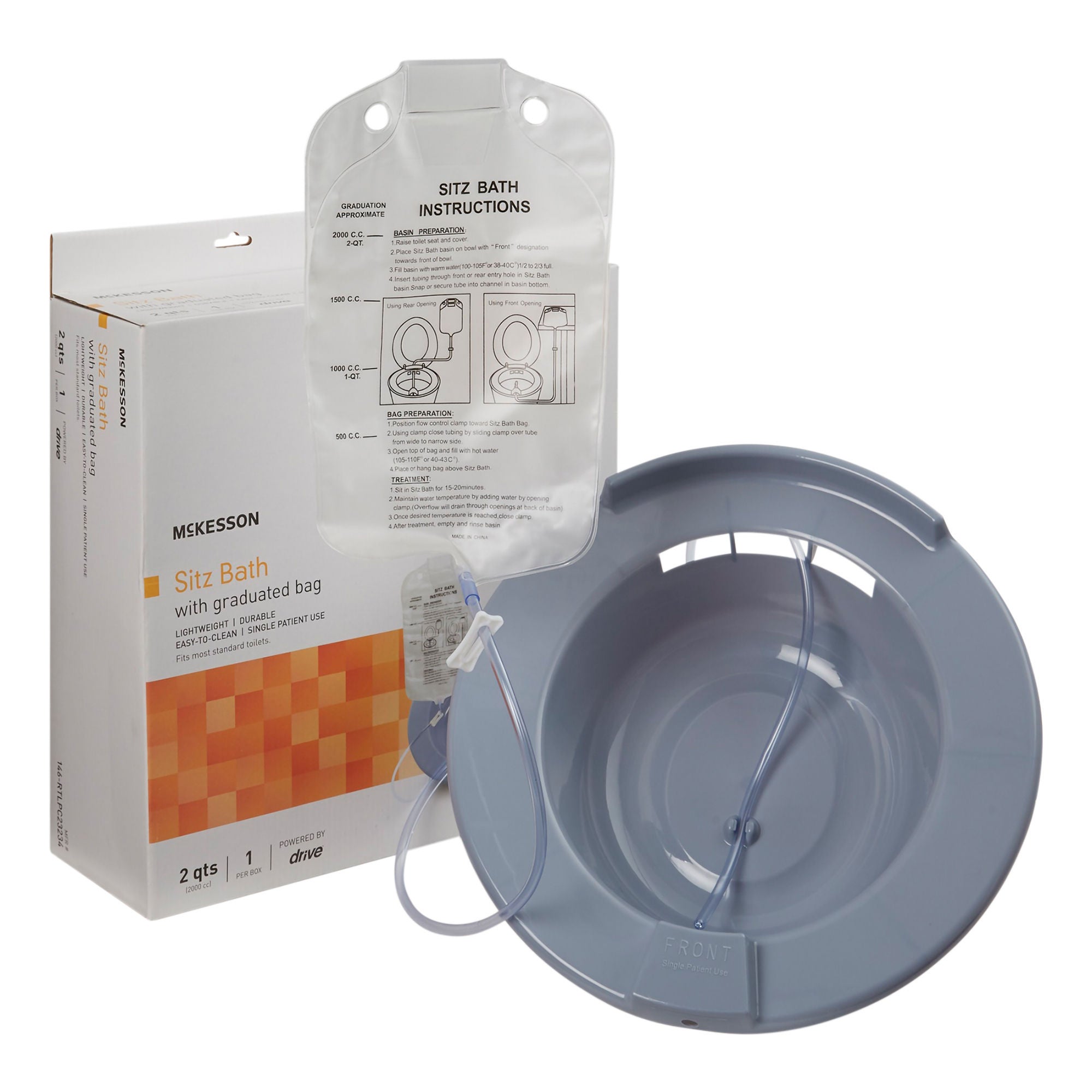 McKesson Round Sitz Bath, 2,000 mL Bag