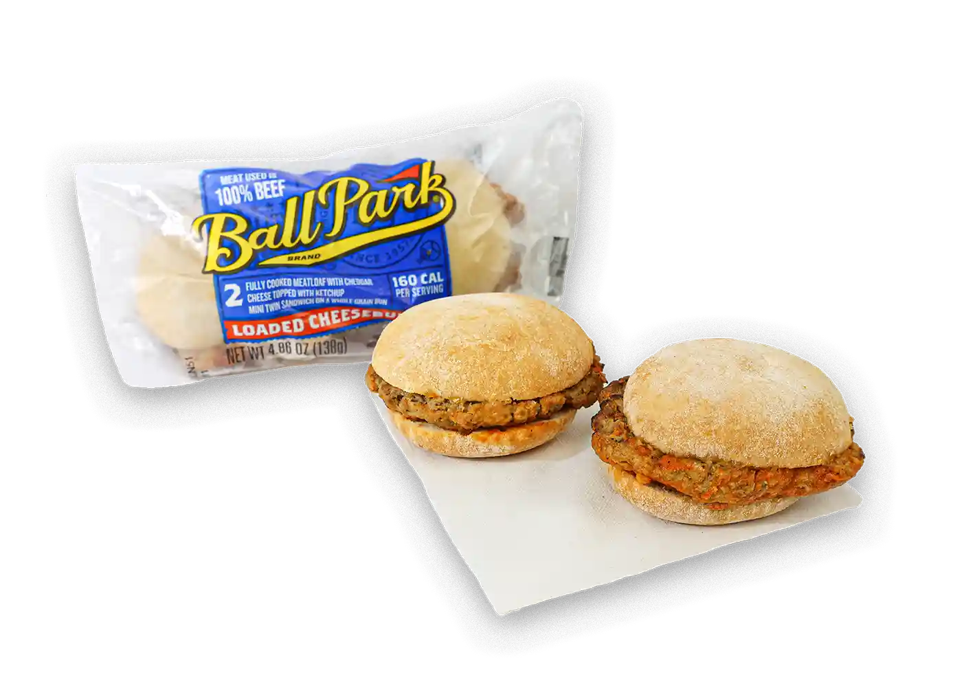 Ball Park® Individually Wrapped Loaded Cheeseburger Mini Twin Sandwiches, 80/4.86 oz._image_01