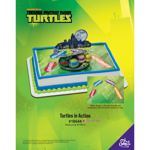 Teenage Mutant Ninja Turtles™ to Action PhotoCake® DecoSet® Background The Magic of Cakes® Page
