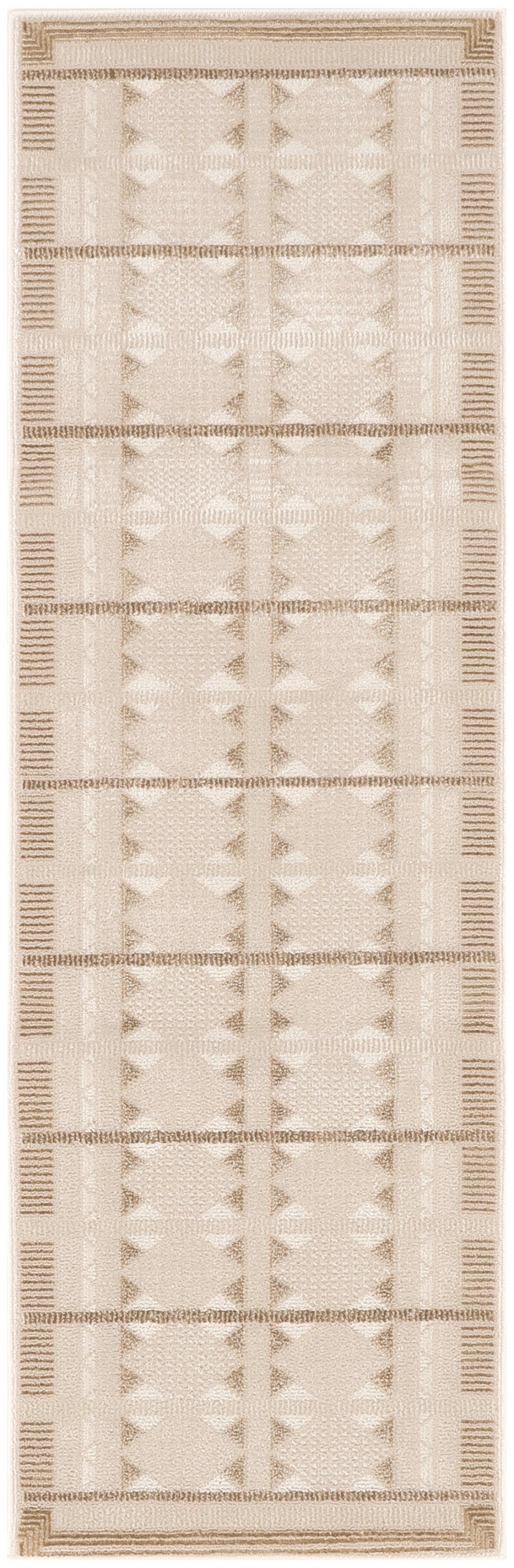Nourison Nordic 2' x 6' Taupe Modern Indoor Rug