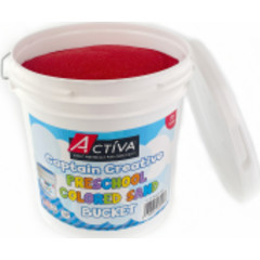 Preschool Colored Sand, Sand Art, Bright Red, 12 lb Bucket