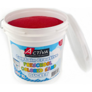 Preschool Colored Sand, Sand Art, Bright Red, 12 lb Bucket