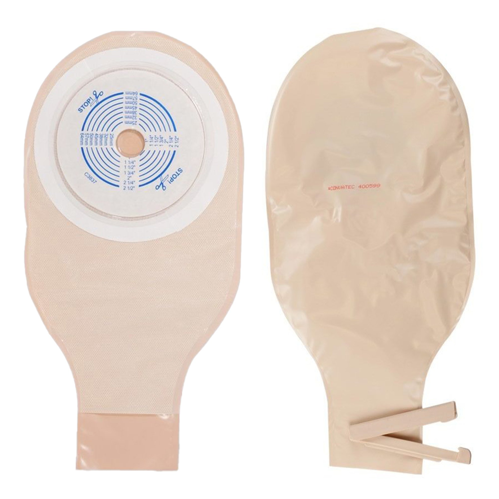 ActiveLife One-Piece Opaque Colostomy Pouch, 3/4 to 2 Inch Stoma MK 372846