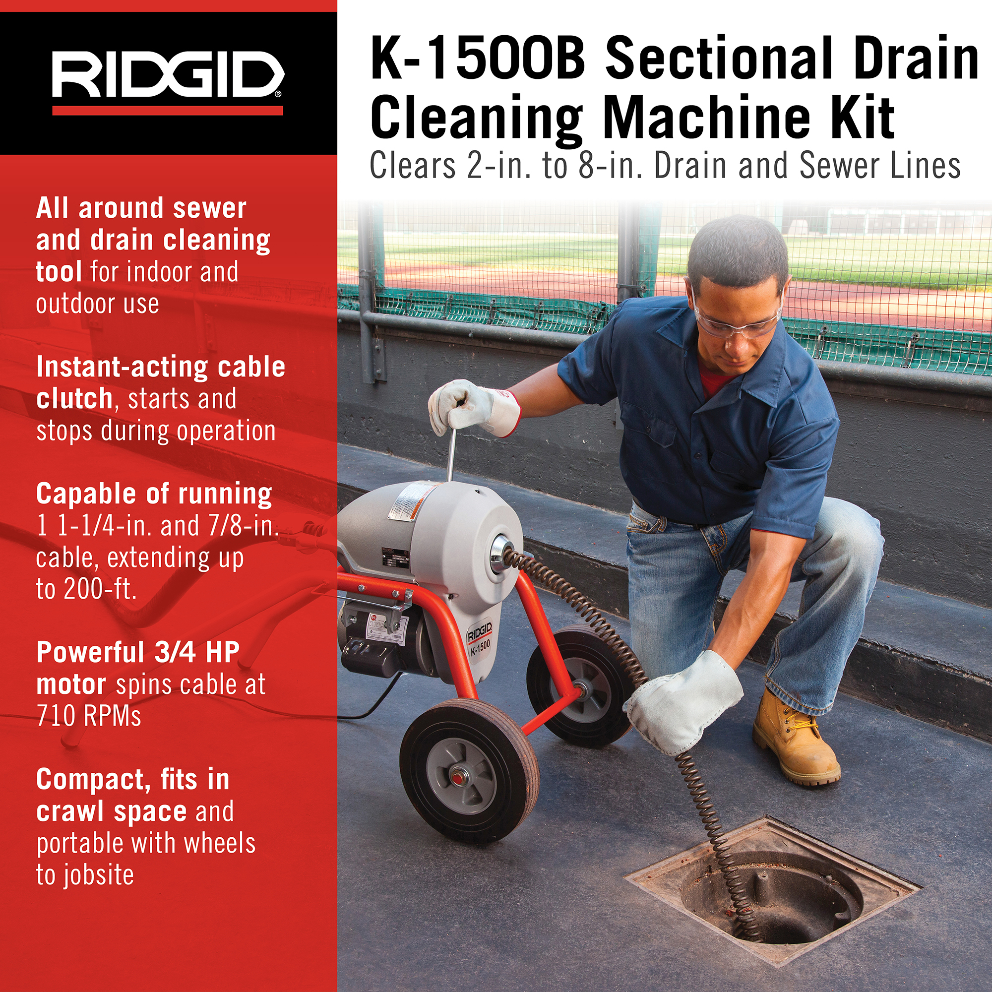 K-1500A Machine with A-1 Mitt, A-12 Pin Key, and Rear Guide Hose - Image 5