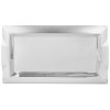 Medium rectangular stainless steel serving tray