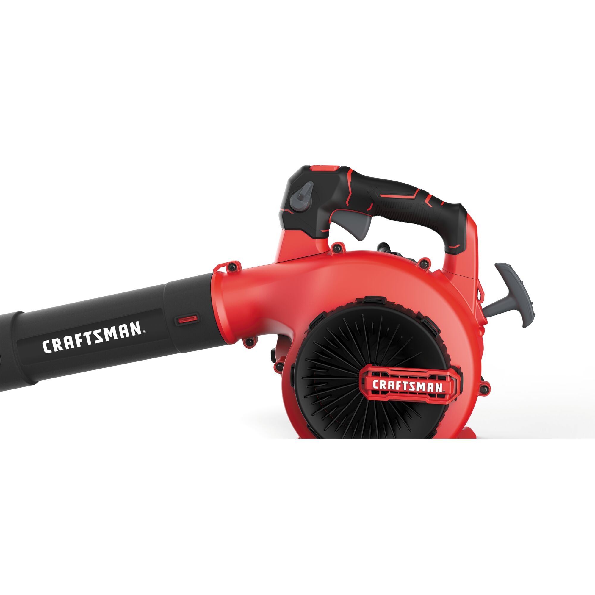 Soft grip ergonomic handle feature of 25 C C 2 cycle gas leaf blower.