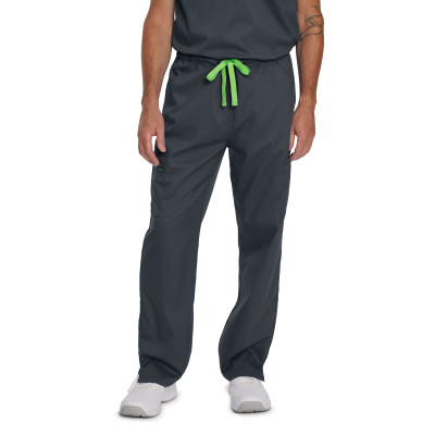 Landau ProFlex 2104 Men&#8216;s-Unisex Performance Stretch Tapered-Leg Cargo Drawstring Scrub Pant-Landau