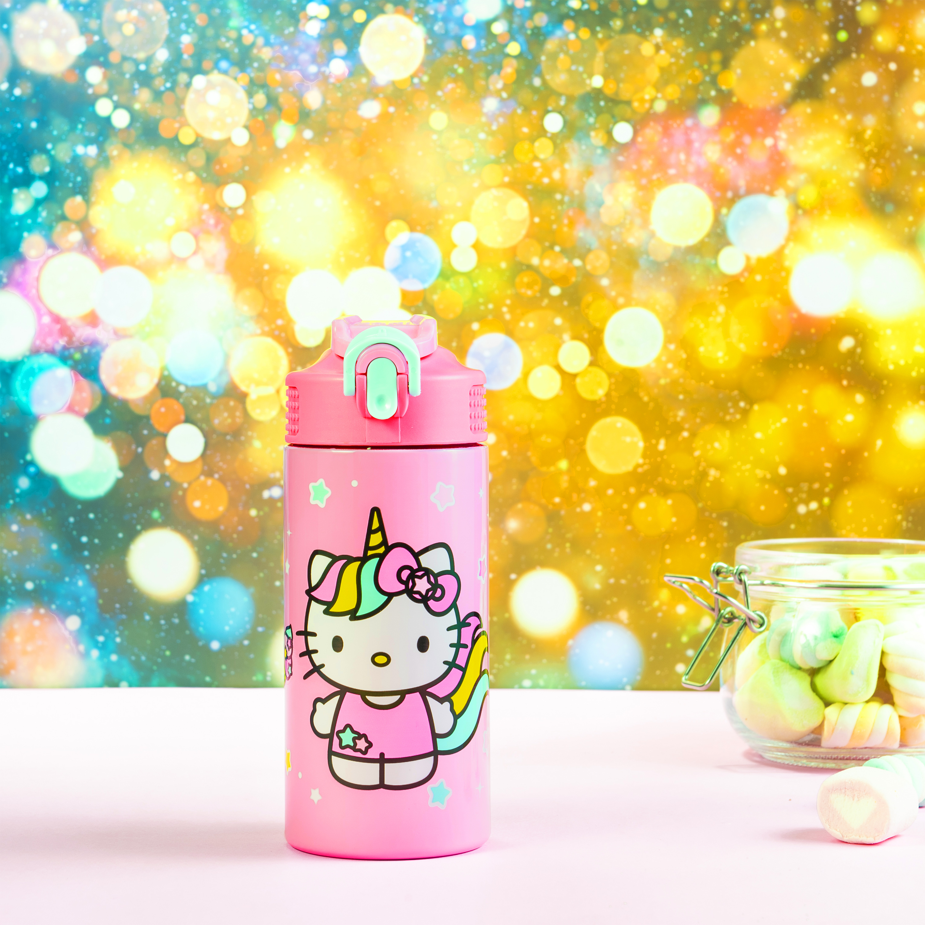 Sanrio 14 ounce Stainless Steel Vacuum Insulated Water Bottle, Hello Kitty slideshow image 2
