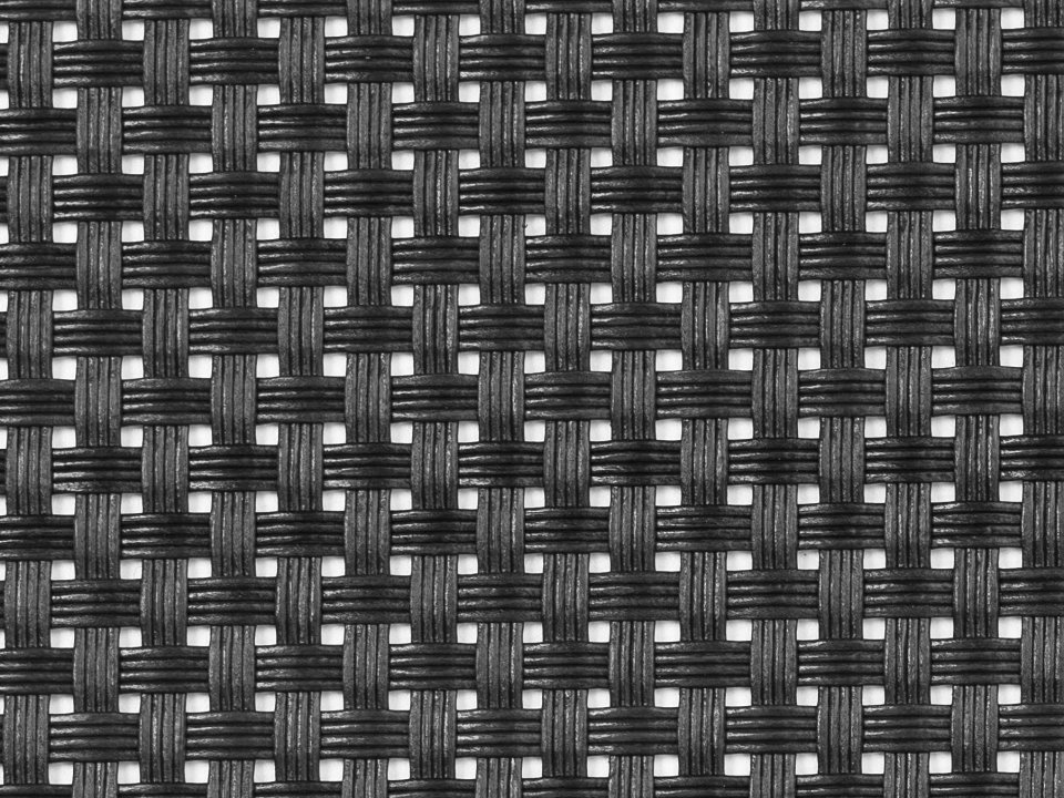 Wide-band placemat 45 x 30 cm PVC and polyester in black