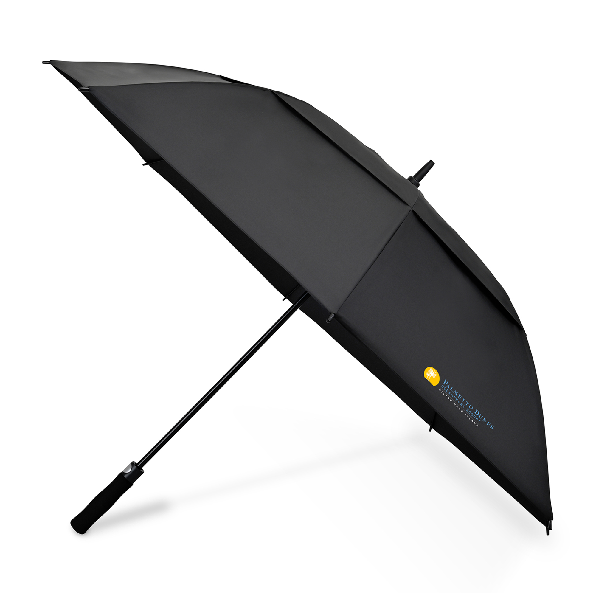 Elements 60&#34; Recycled Auto Open Double Canopy Golf Umbrella-Elements