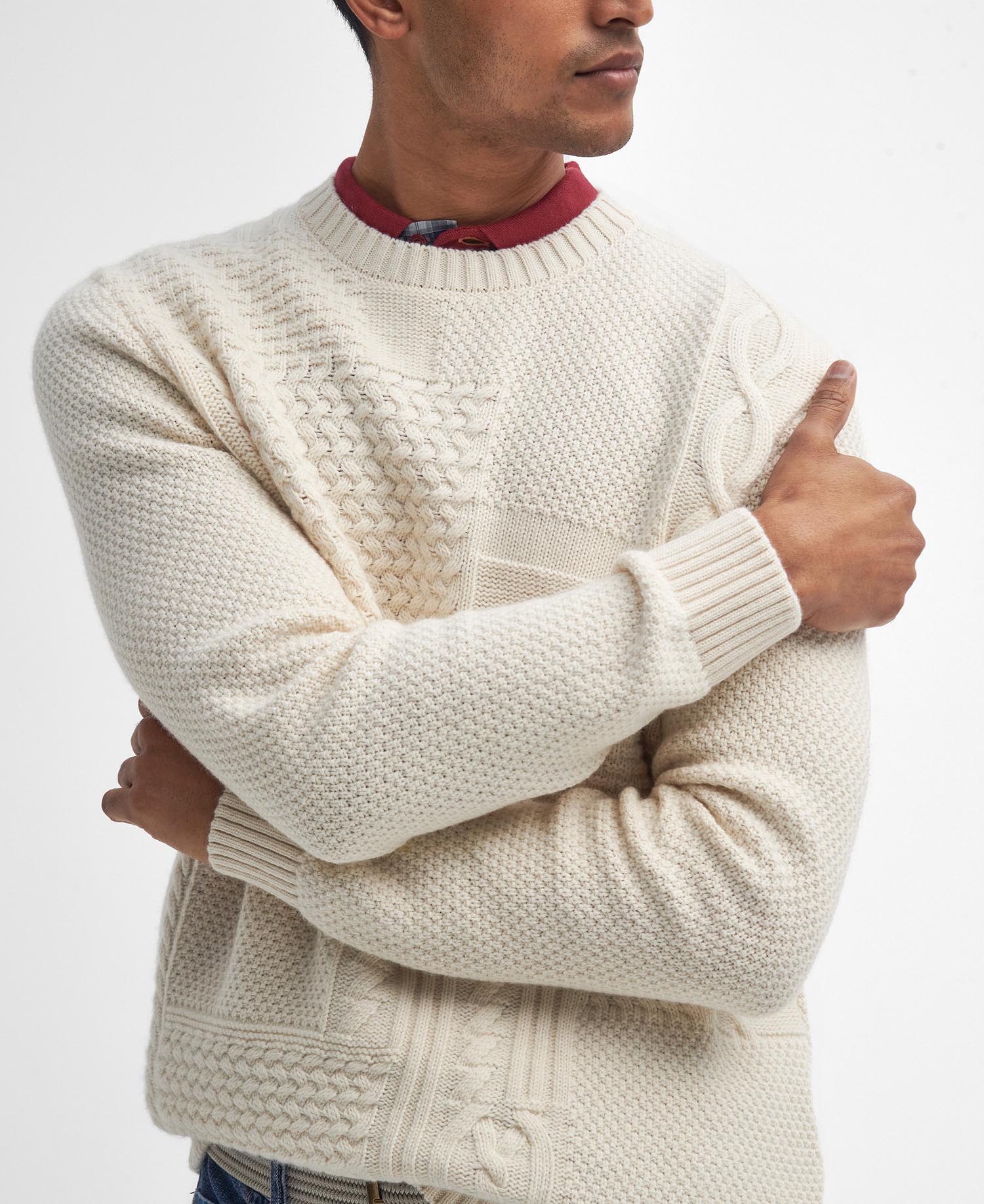 Casey Cable-Knit Crew Neck Jumper image number 3
