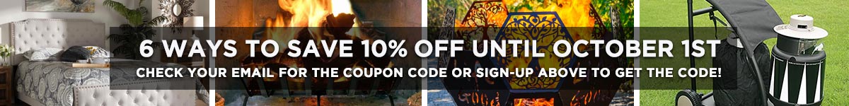 6 ways to save 10% off until October 1st. Check your email for the coupon code or sign-up above to get the code