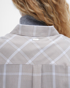 Rhonda Check Long-Sleeved Shirt Honey/White