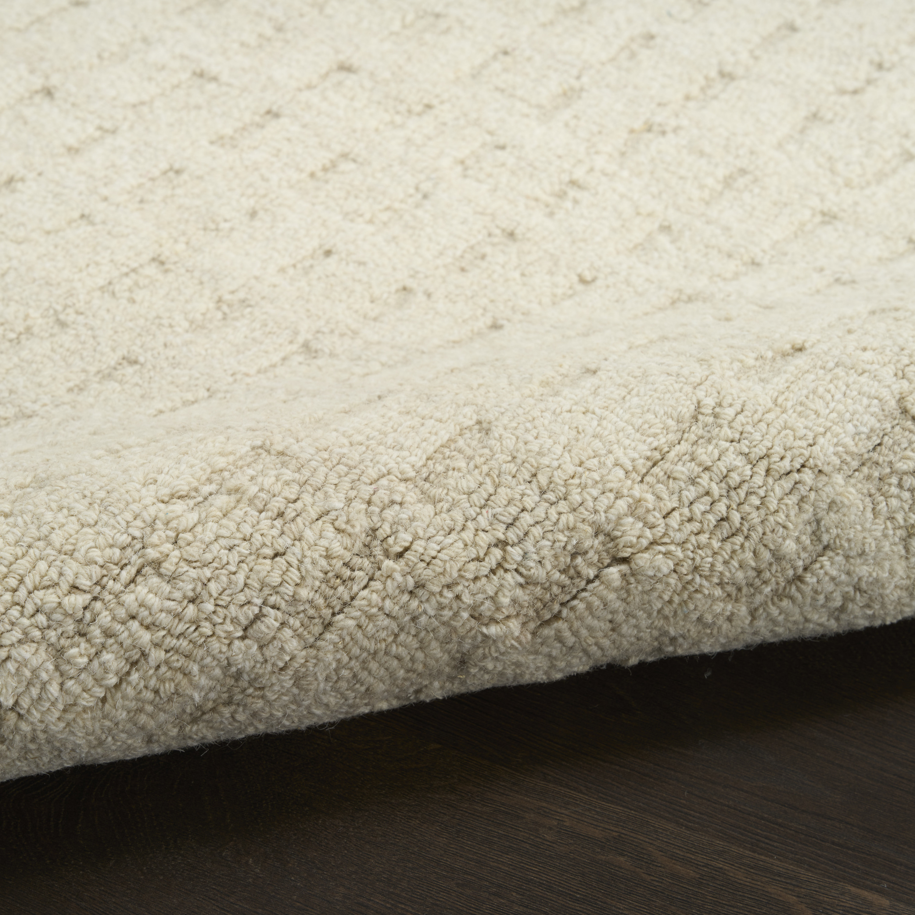 DKNY Pure Grids 5'3" x 7'3" Ivory Beige Contemporary Indoor Rug