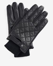 Quilted Leather Gloves Classic Black