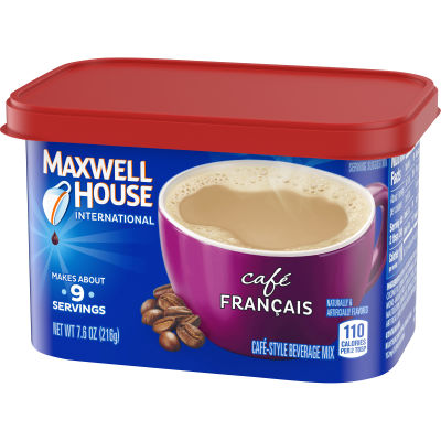 Maxwell House International Francais Cafe Beverage Mix, 7.6 oz Canister