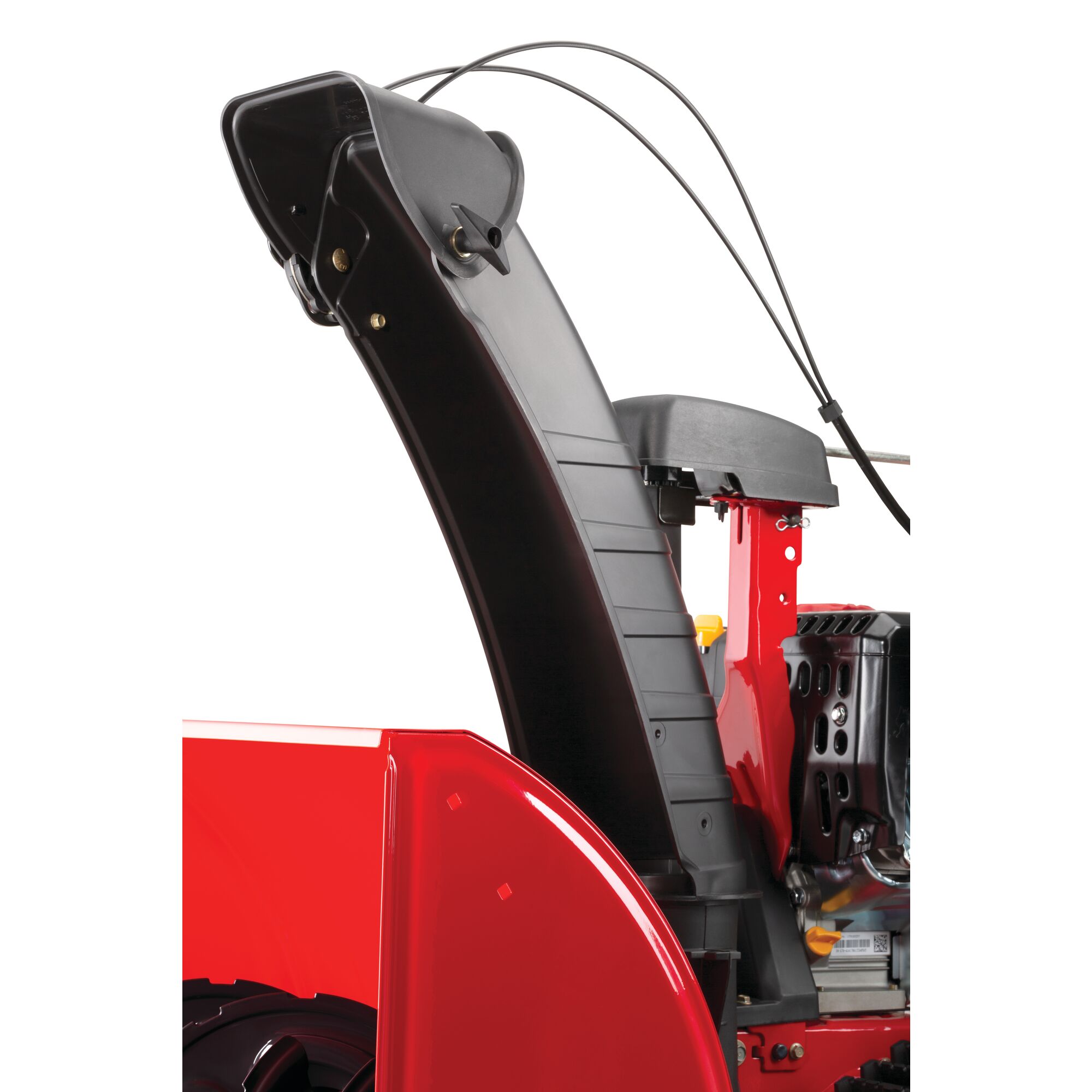 Electric chute control feature in 26 inch 208 CC electric start track drive snow blower.