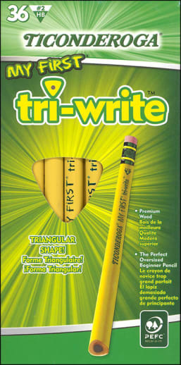 Ticonderoga My First Tri-Write with Eraser - 36 count