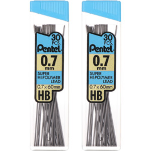 Lead Refill 0.7mm HB 3 Tubes, 2 Pack