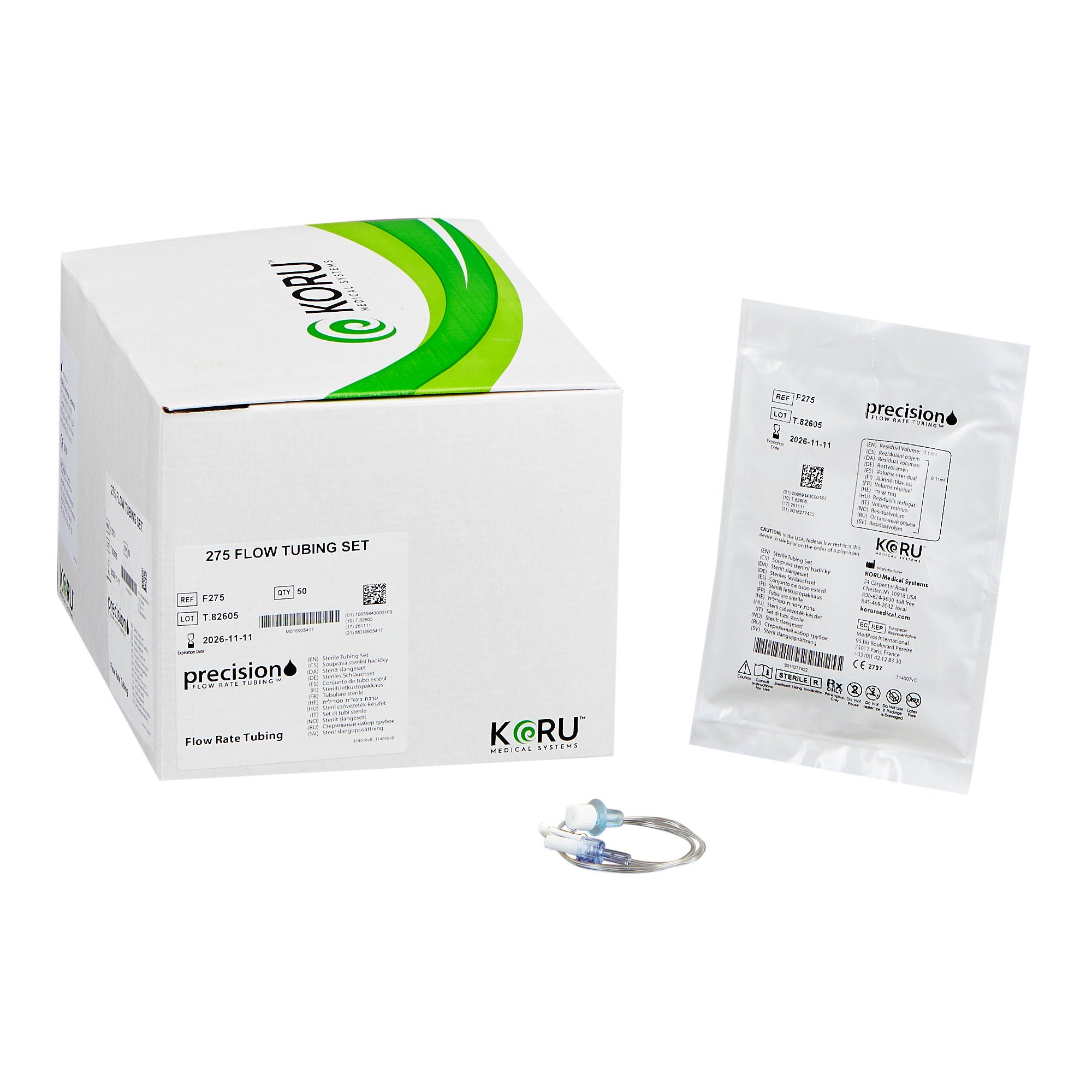 KORU Medical Systems INFUSION SET, PRECISION F275 (50/BX)