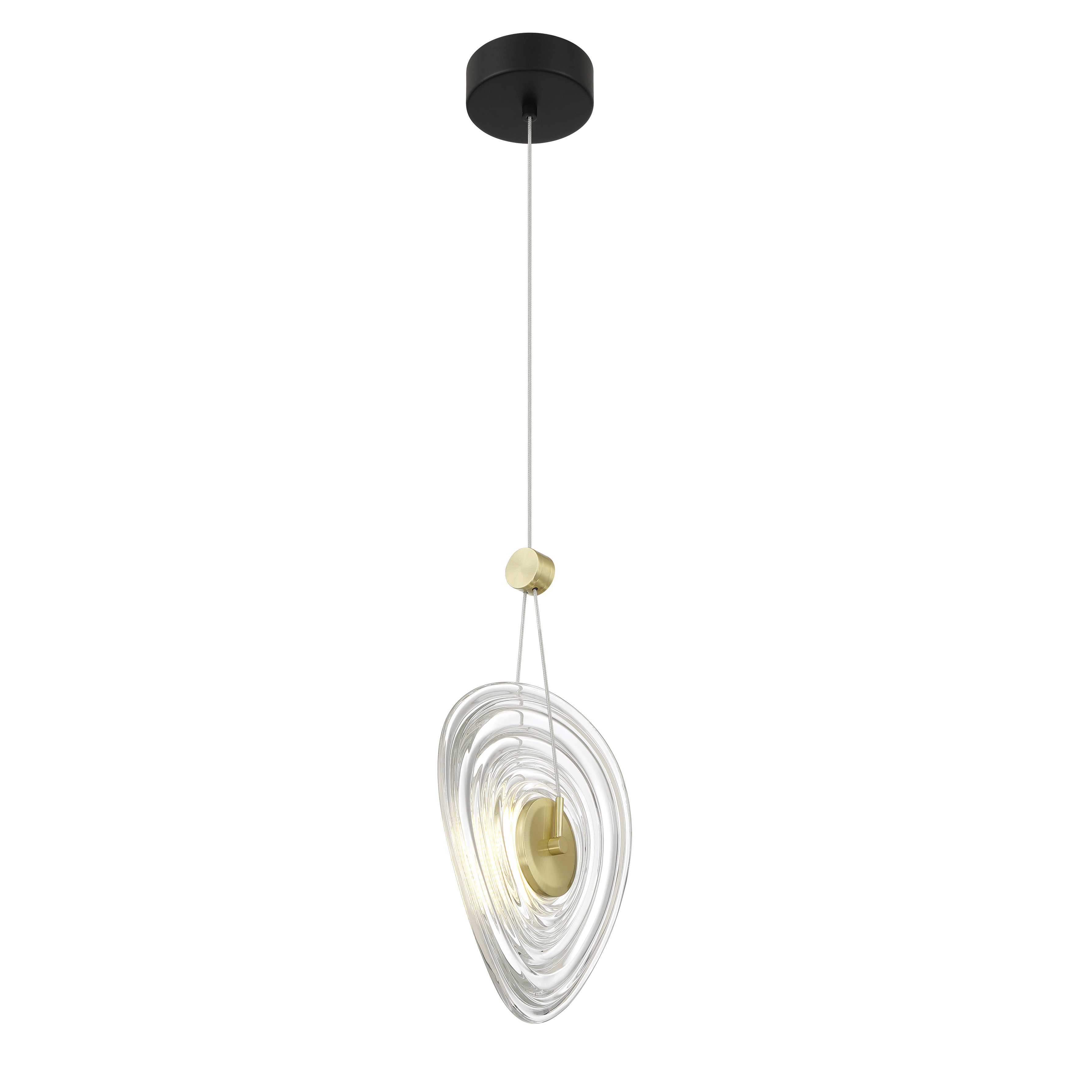 Topknot 6W LED Pendant in Coal and Brushed Gold - Image 5
