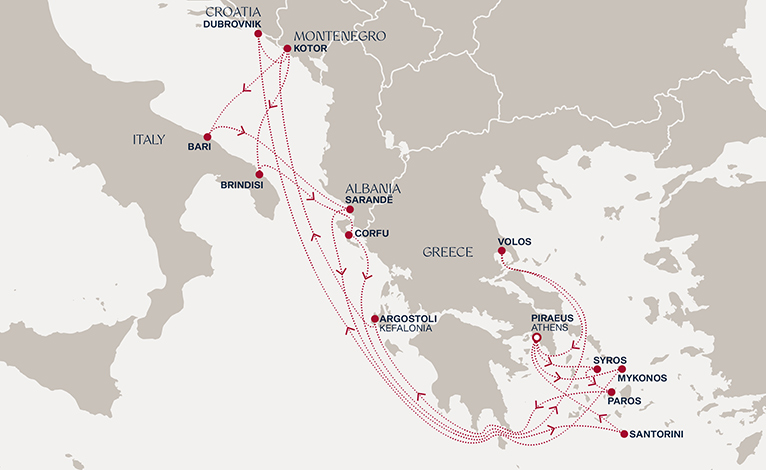 Itinerary map
