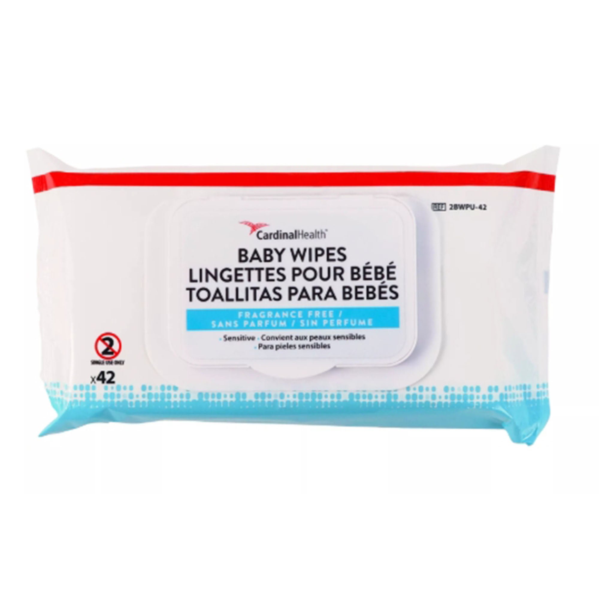 Cardinal WIPES, BABY SENSITIVE FRAGRANCE FREE (42/PK 24PK/CS)