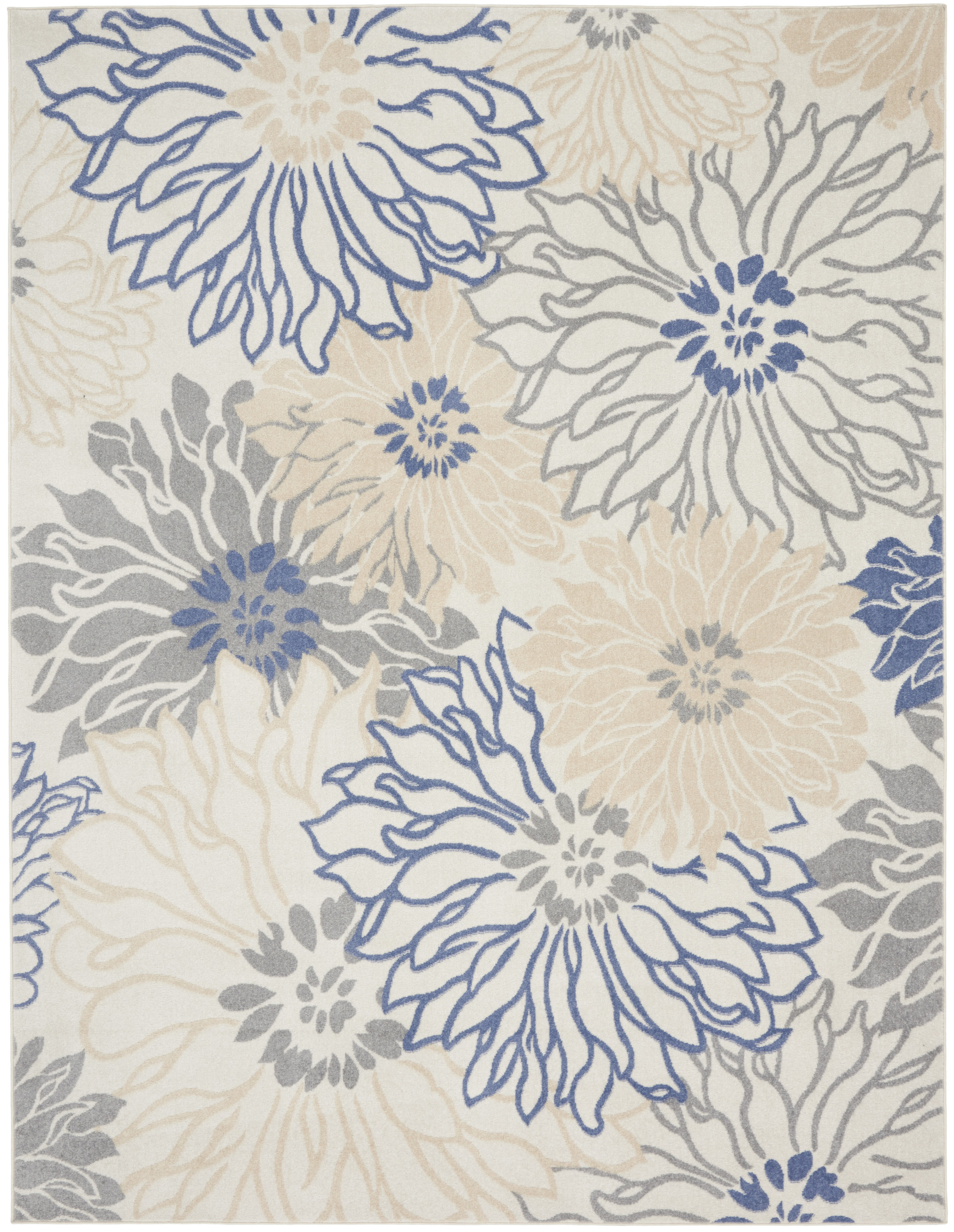 Nourison Passion 8' x 10' Ivory Grey Blue Contemporary Indoor Rug
