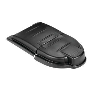 Rubbermaid Commercial, Executive Series™ Mega-BRUTE®, Rectangle, Resin, 120 gal, Plastic, Black, Receptacle Lid