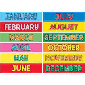 Monthly Calendar Cards, Pack of 12