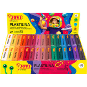 Plastilina Modeling Clay, Display Box of 30 Bars, Standard Colors