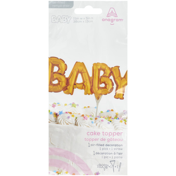 Inflatable Gold BABY Anagram® Cake Pic