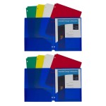 C-Line&reg; Two-Pocket Heavyweight Poly Portfolio Folder with Three-Hole Punch, Assorted Primary Colors, 10 Per Pack, 2 Packs CLI32930-2