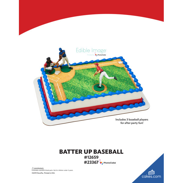 Batter Up Baseball The Magic of Cakes® PhotoCake® Enhanced Background Page