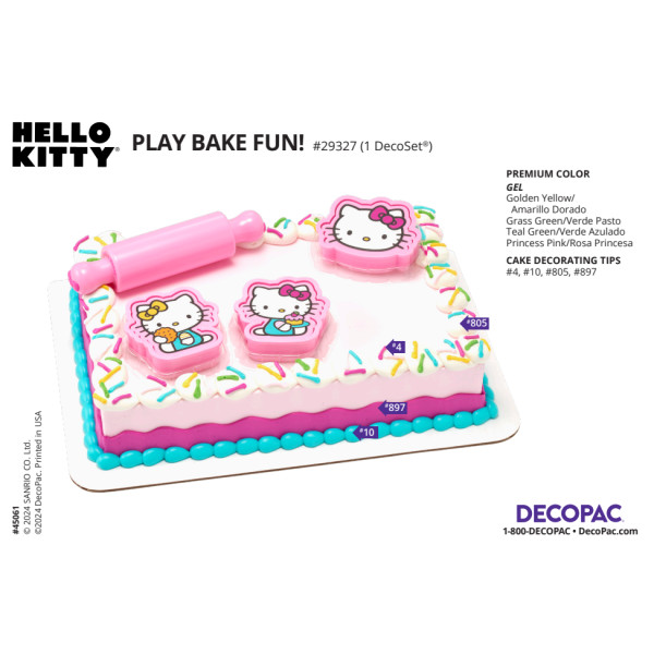 Hello Kitty® Play Bake Fun! Cake Decorating Instruction Card